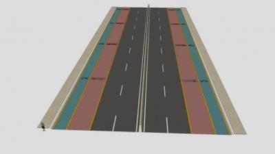 国际标准道路SU模型下载_sketchup草图大师SKP模型