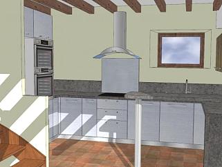 现代室内家具厨房装修SU模型下载_sketchup草图大师SKP模型