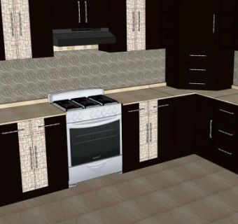 马里恩酒店厨房SU模型下载_sketchup草图大师SKP模型