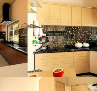 我的厨房家具装修SU模型下载_sketchup草图大师SKP模型