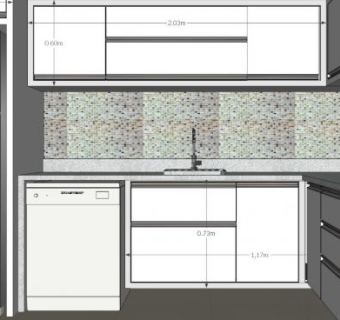 现代室内公寓厨房SU模型下载_sketchup草图大师SKP模型