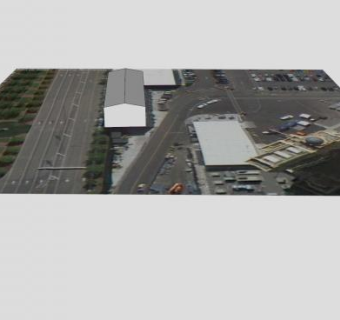 城市车道鸟瞰图SU模型下载_sketchup草图大师SKP模型