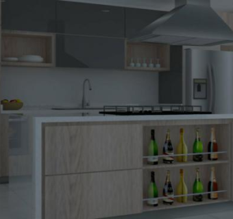 现代整体厨房SU模型下载_sketchup草图大师SKP模型