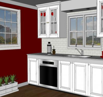 欧式厨房凯瑟琳房间SU模型下载_sketchup草图大师SKP模型