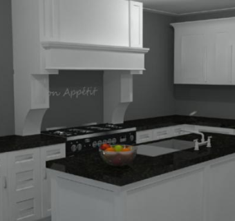 乡村风格厨房家具SU模型下载_sketchup草图大师SKP模型