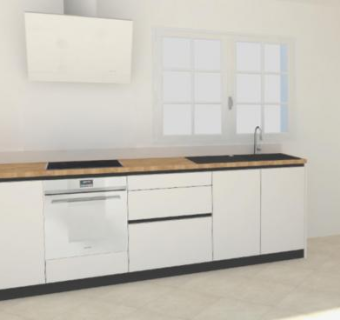 现代白色品牌厨房SU模型下载_sketchup草图大师SKP模型