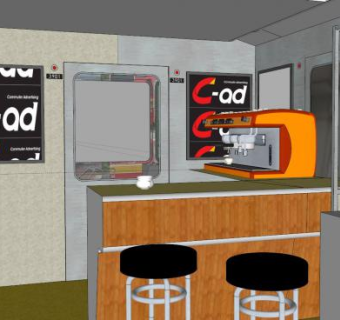 现代工业化小厨房SU模型下载_sketchup草图大师SKP模型