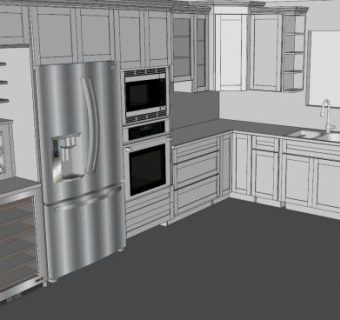 弗吉尼亚海滩酒店厨房SU模型下载_sketchup草图大师SKP模型