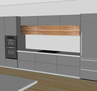 冬季街厨房室内橱柜SU模型下载_sketchup草图大师SKP模型