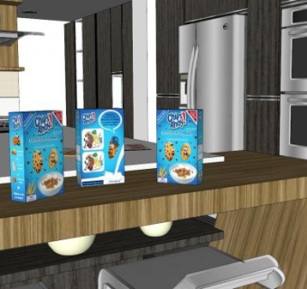 室内厨房趣多多零食SU模型下载_sketchup草图大师SKP模型