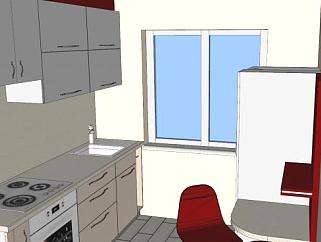 小型厨房<em>家具</em>SU模型下载_sketchup草图大师SKP模型