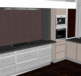 西曼帝克厨房电器装修SU模型下载_sketchup草图大师SKP模型