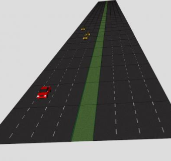 多车道高速公路SU模型下载_sketchup草图大师SKP模型