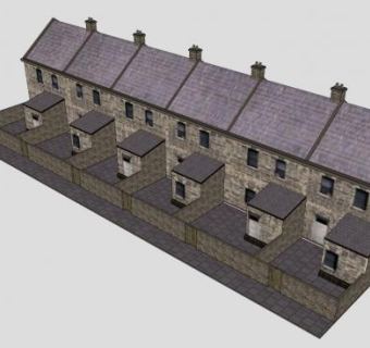 生态铁路村舍SU模型下载_sketchup草图大师SKP模型