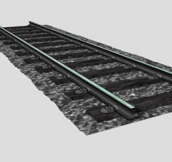 砾石路枕轨铁路SU模型下载_sketchup草图大师SKP模型