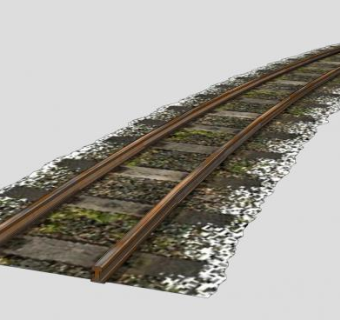 弧形火车路轨SU模型下载_sketchup草图大师SKP模型