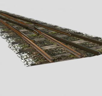 分岔双铁路轨道SU模型下载_sketchup草图大师SKP模型