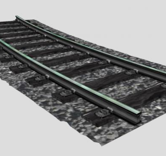 弯道铁路单轨道SU模型下载_sketchup草图大师SKP模型