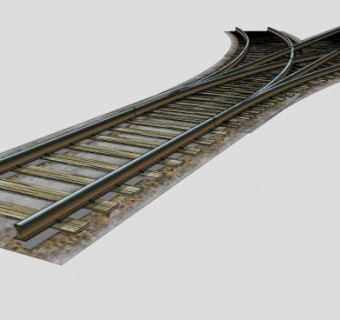 单轨分岔三轨道路SU模型下载_sketchup草图大师SKP模型