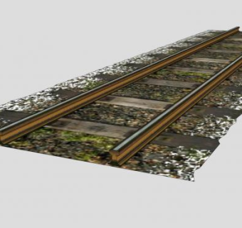 短截直轨铁路SU模型下载_sketchup草图大师SKP模型