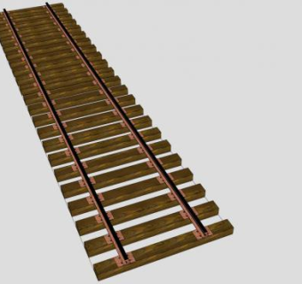 铁路轨道段SU模型下载_sketchup草图大师SKP模型