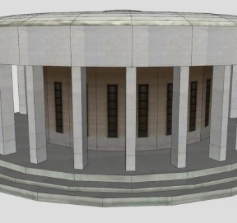 小型清真寺建筑SU模型下载_sketchup草图大师SKP模型