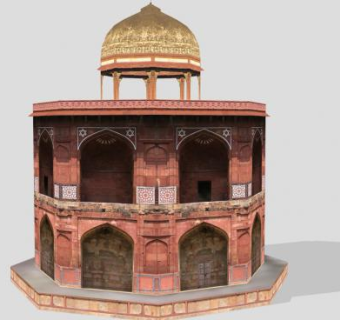 中世纪堡垒建筑屋顶凉亭SU模型下载_sketchup草图大师SKP模型