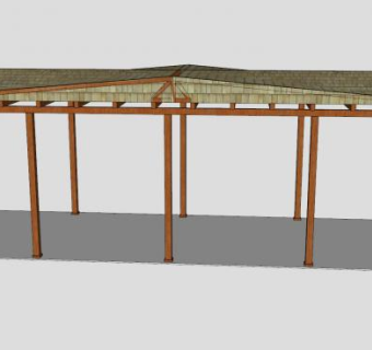 户外大型观景亭SU模型下载_sketchup草图大师SKP模型