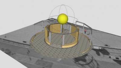 现代雕塑工艺露天亭子SU模型下载_sketchup草图大师SKP模型