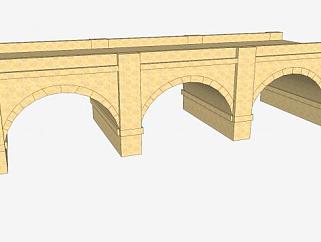 石拱桥SU模型下载_sketchup草图大师SKP模型