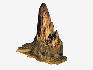 3D岩石<em>山体建筑</em>SU模型下载_sketchup草图大师SKP模型
