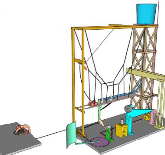 物理梁架设备设计SU模型下载_sketchup草图大师SKP模型