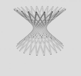 现代螺旋交叉亭子SU模型下载_sketchup草图大师SKP模型