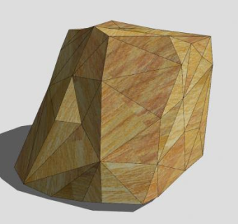黄色砂岩石SU模型下载_sketchup草图大师SKP模型