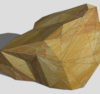 天然岩石石块SU模型下载_sketchup草图大师SKP模型