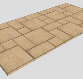 庭院石板SU模型下载_sketchup草图大师SKP模型