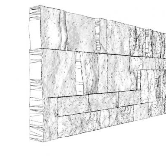 崎岖石砖石墙SU模型下载_sketchup草图大师SKP模型