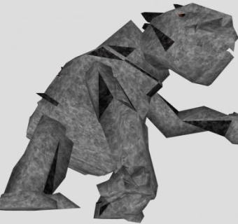 石雕岩石龙SU模型下载_sketchup草图大师SKP模型