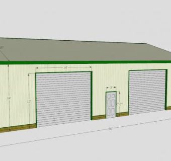 钢板谷仓建筑SU模型下载_sketchup草图大师SKP模型