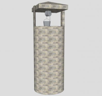 石砌石井SU模型下载_sketchup草图大师SKP模型