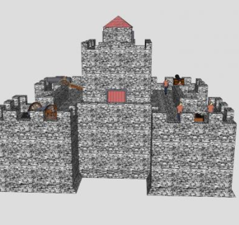 石砌堡垒SU模型下载_sketchup草图大师SKP模型