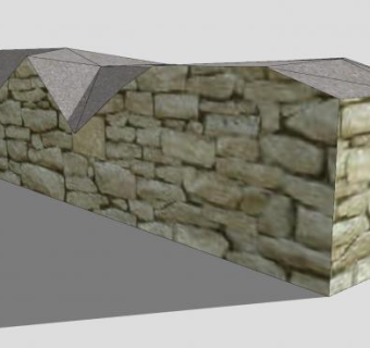 石砌厚石墙SU模型下载_sketchup草图大师SKP模型