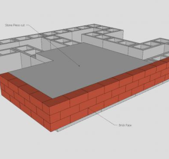 地基石墙SU模型下载_sketchup草图大师SKP模型