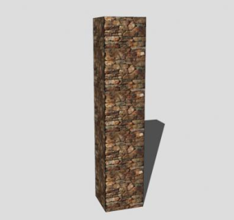 古老石砌石柱SU模型下载_sketchup草图大师SKP模型