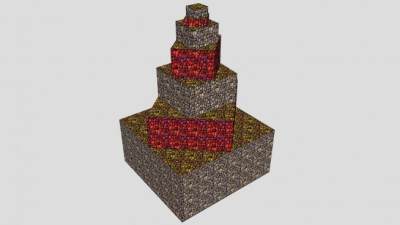 石砌硬景观建筑SU模型下载_sketchup草图大师SKP模型