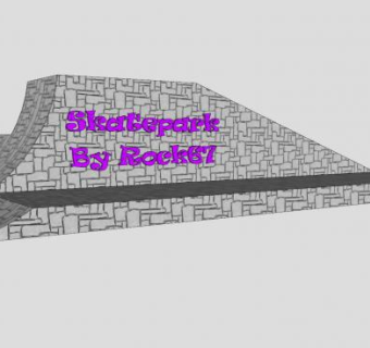 紧凑型石造滑板运动场地SU模型下载_sketchup草图大师SKP模型