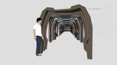 现代风格廊架设计SU模型下载_sketchup草图大师SKP模型