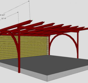 房屋藤架廊架设计SU模型下载_sketchup草图大师SKP模型