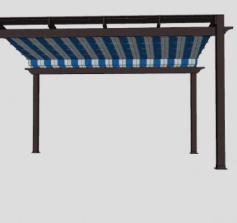 遮阳棚架防雨设备SU模型下载_sketchup草图大师SKP模型
