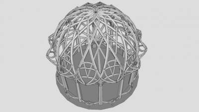 现代欧式园艺廊架SU模型下载_sketchup草图大师SKP模型